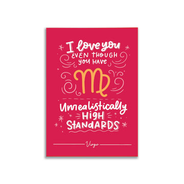 Virgo Zodiac Sign Card